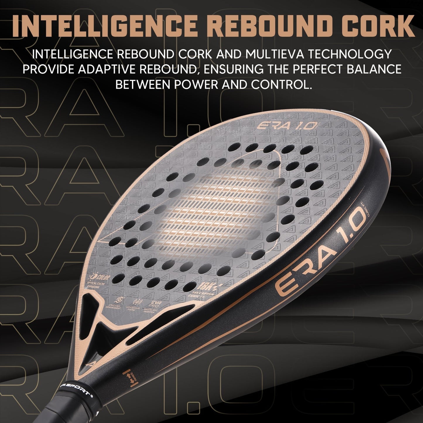 AMA Sport ERA 1.0 Cubic FT Padel Racket 18K Carbon Diamond Shape