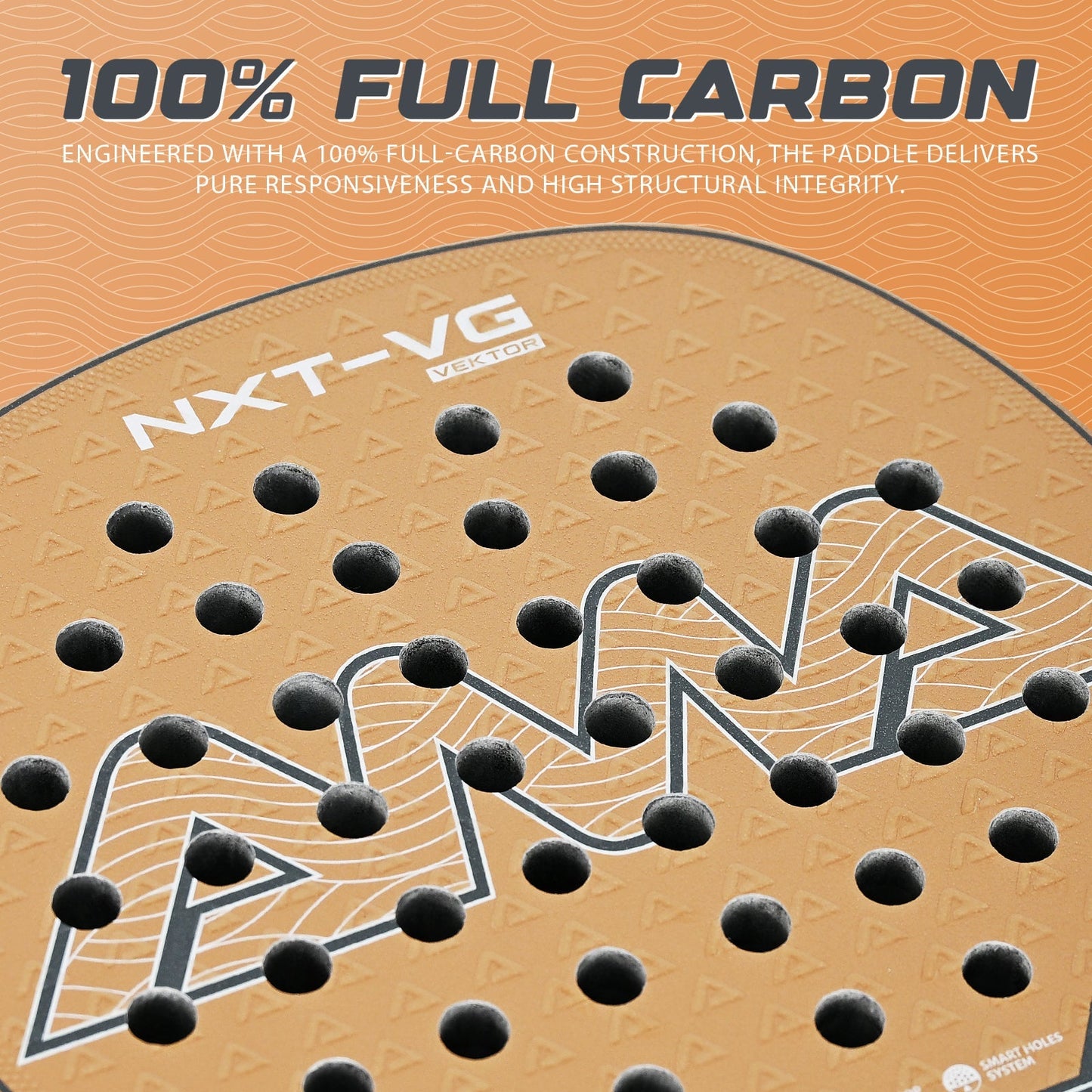 AMA Sport NXT-VG VEKTOR Padel Racket T700 Carbon Teardrop Shape Beige