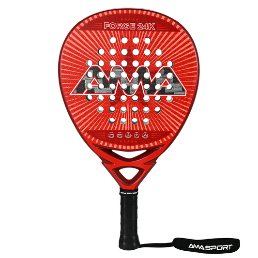 AMA Sport NXT-VG Pro Padel Racket 24K Carbon Diamond Shape Red
