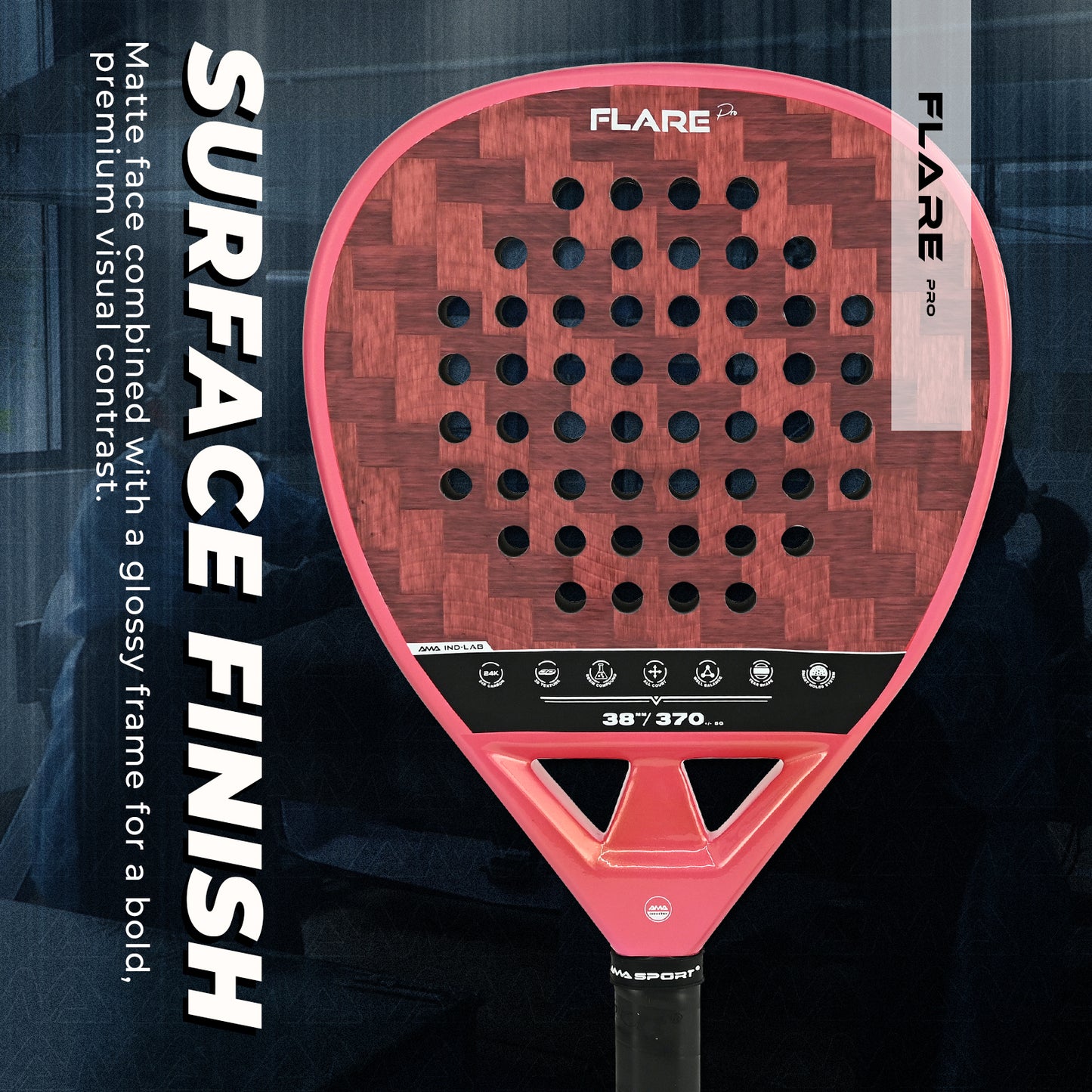 AMA SPORT Flare Padel Racket-P43-Hybrid