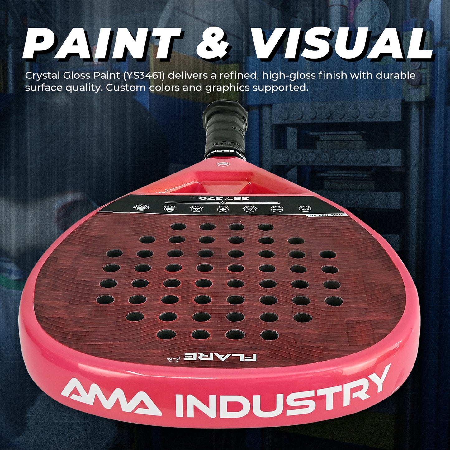 AMA SPORT Flare Padel Racket-P43-Hybrid