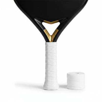 Black gold racket white grip