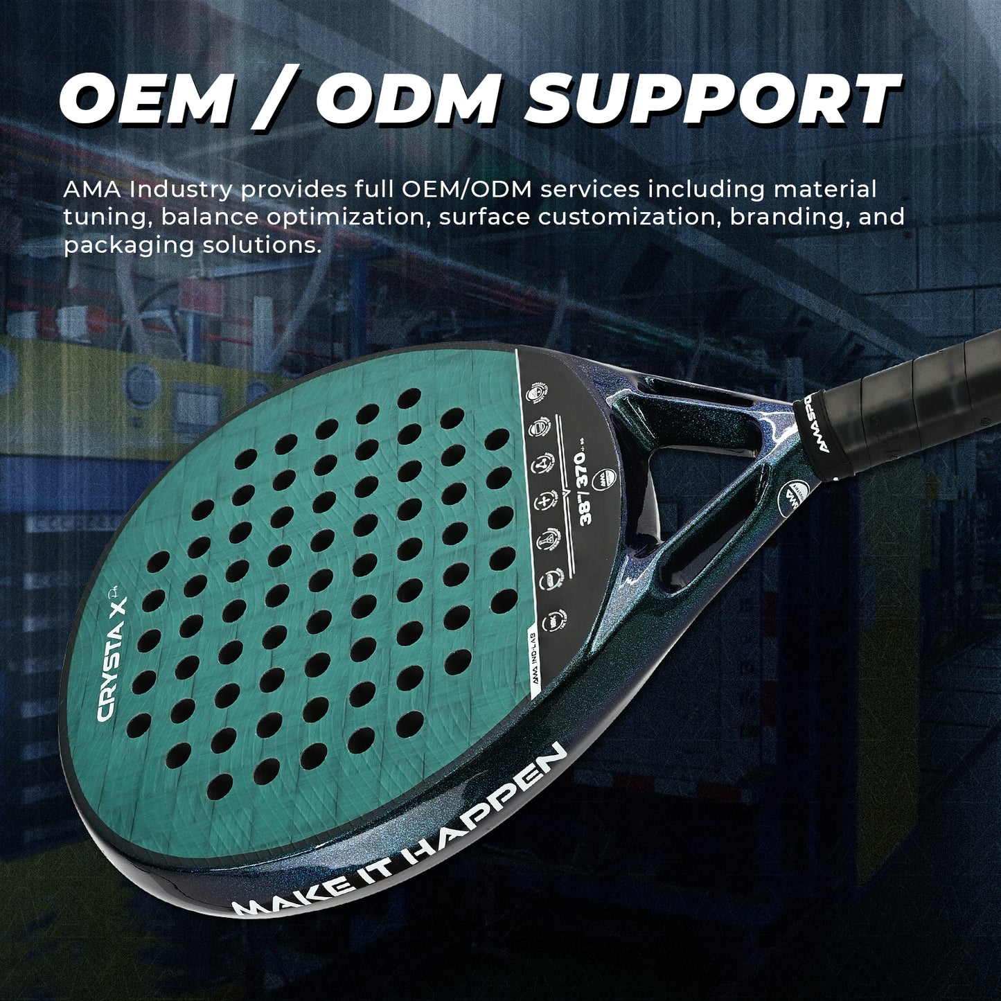 AMA SPORT CRYSTA Padel Racket-JP93-Diamond