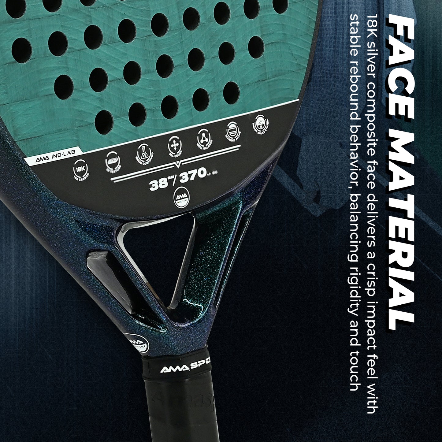 AMA SPORT CRYSTA Padel Racket-JP93-Diamond