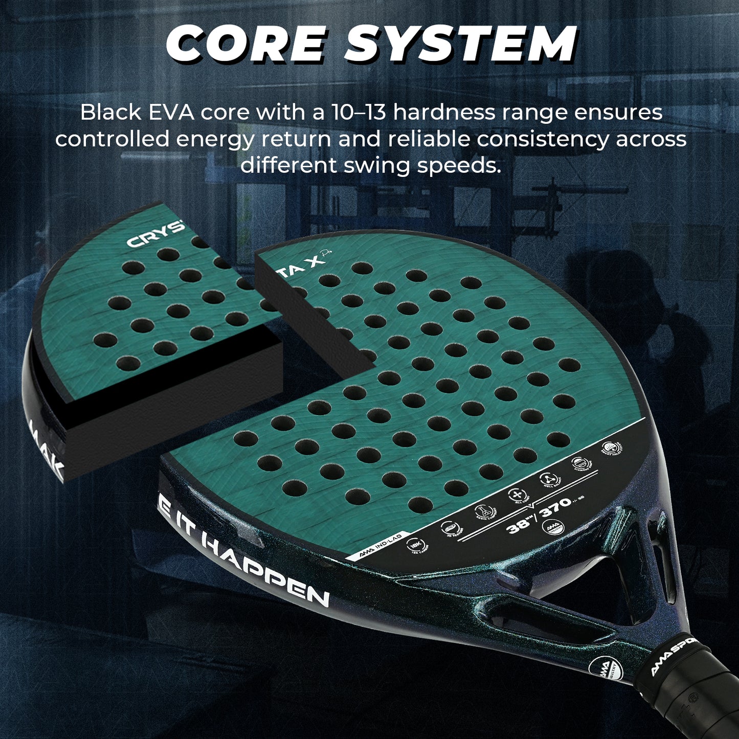 AMA SPORT CRYSTA Padel Racket-JP93-Diamond
