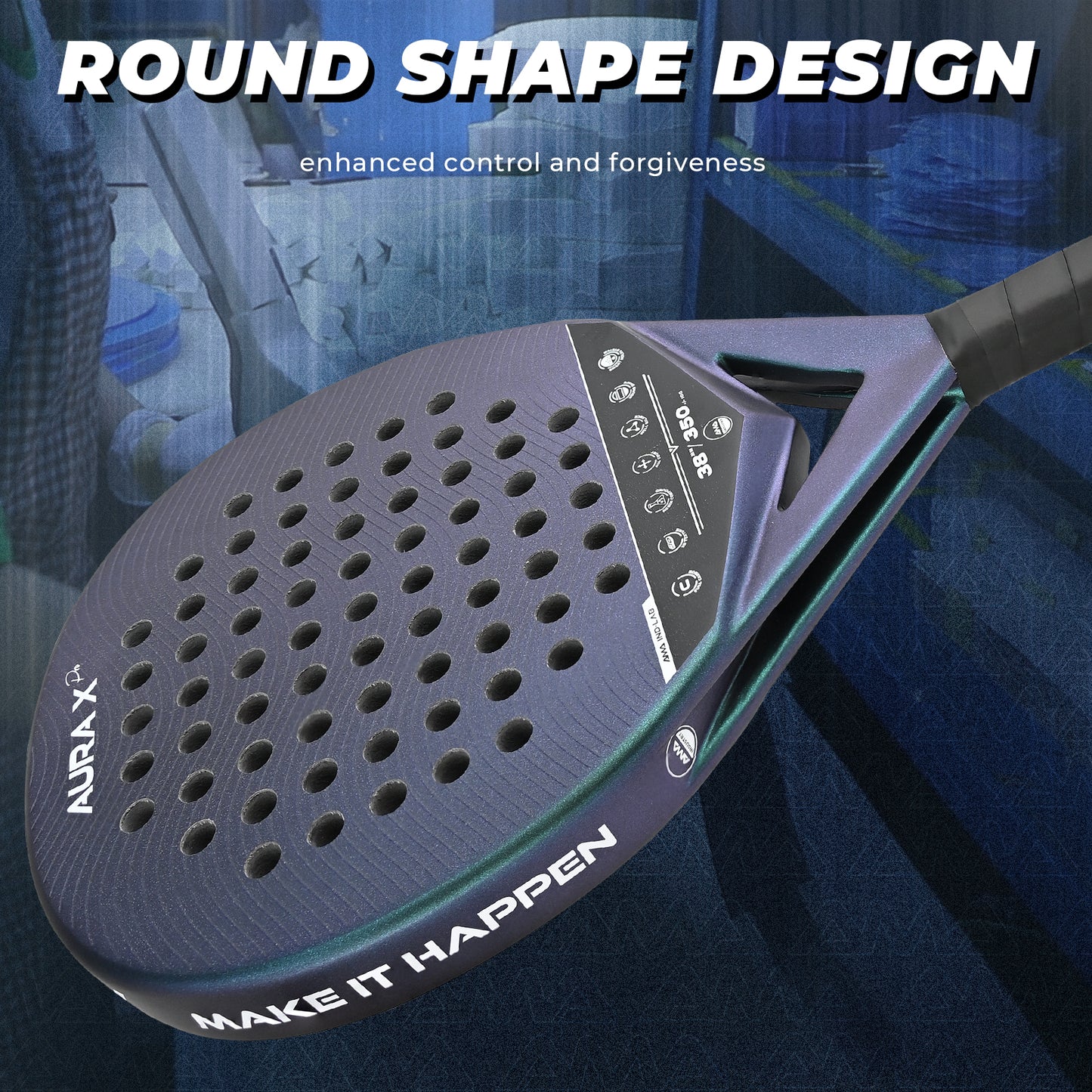 AMA SPORT Aura X Padel Racket-P16-ROUND