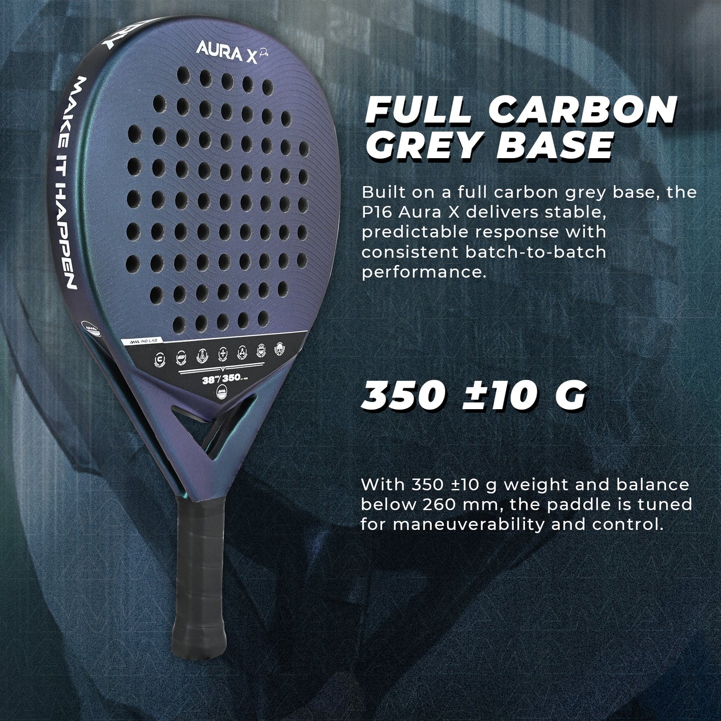 AMA SPORT Aura X Padel Racket-P16-ROUND