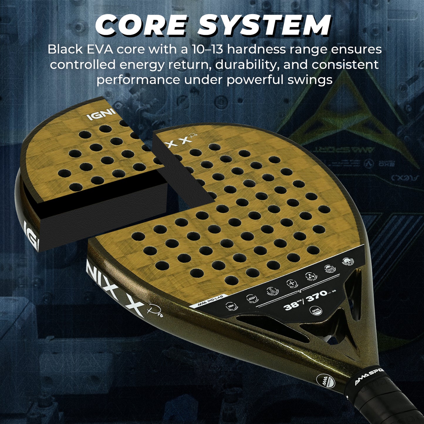 AMA SPORT IGNIX Padel Racket-JP92-Diamond