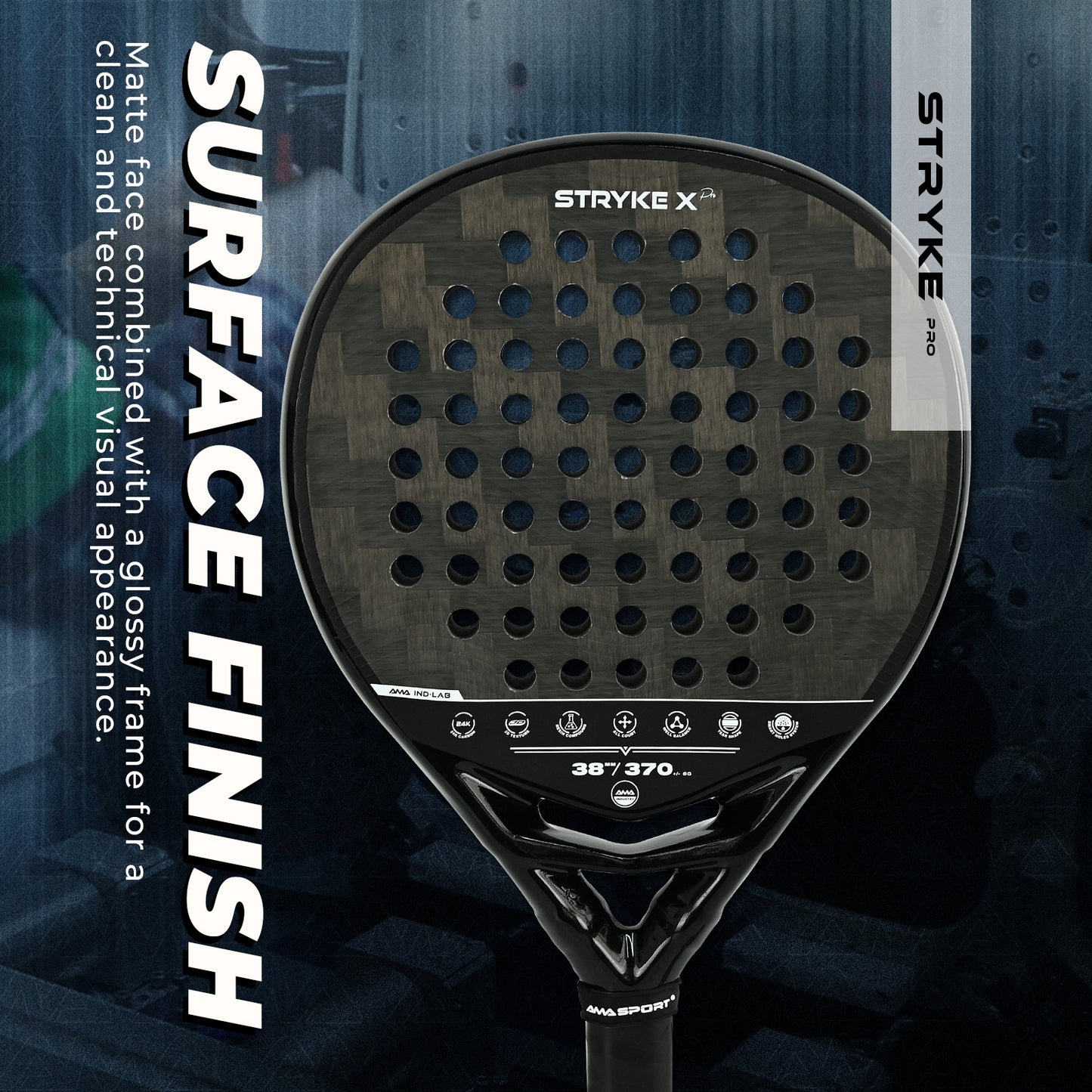 AMA SPORT STRYKE Padel Racket-JP91-Teardrop
