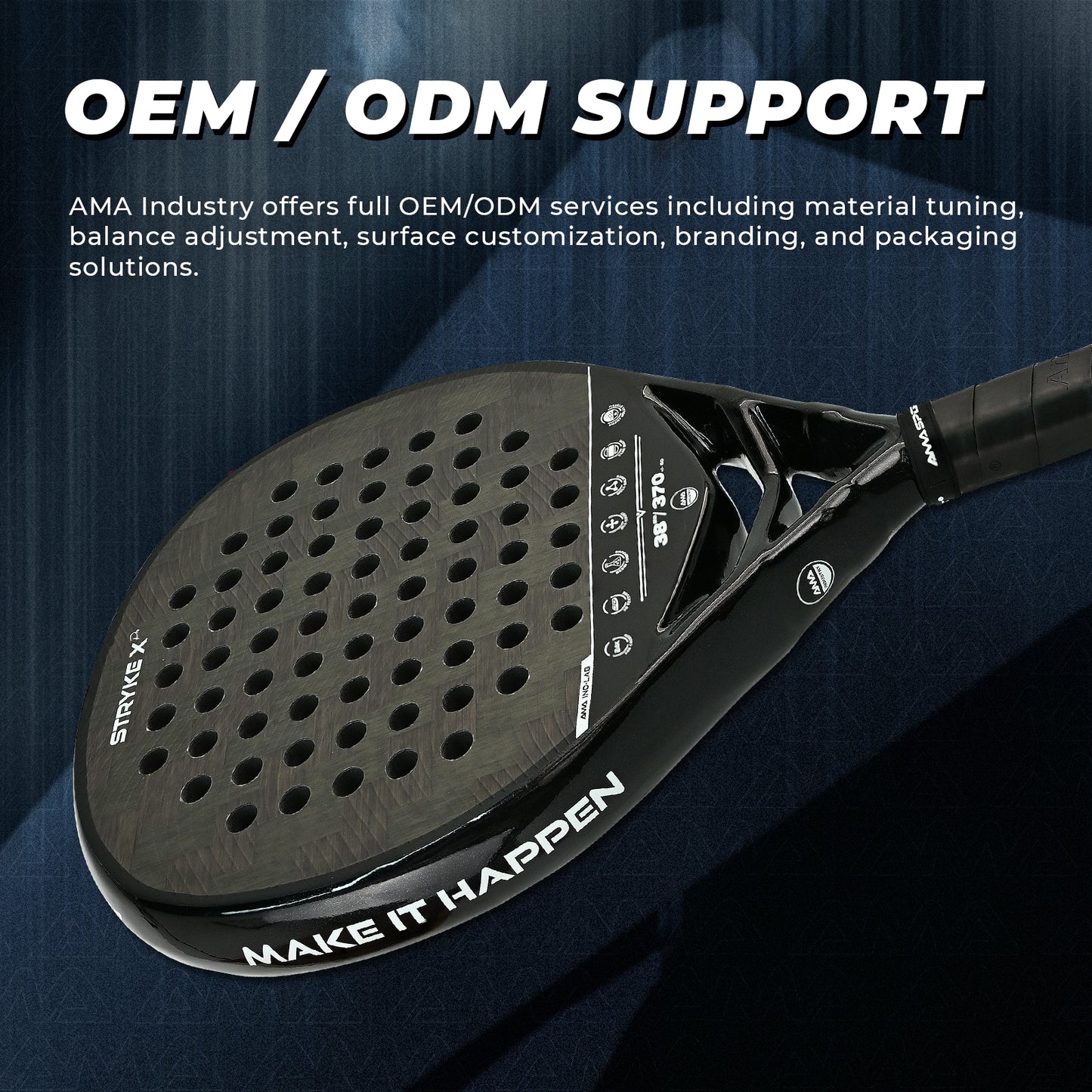 AMA SPORT STRYKE Padel Racket-JP91-Teardrop