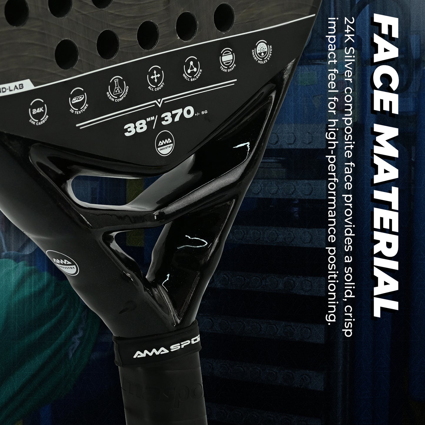 AMA SPORT STRYKE Padel Racket-JP91-Teardrop