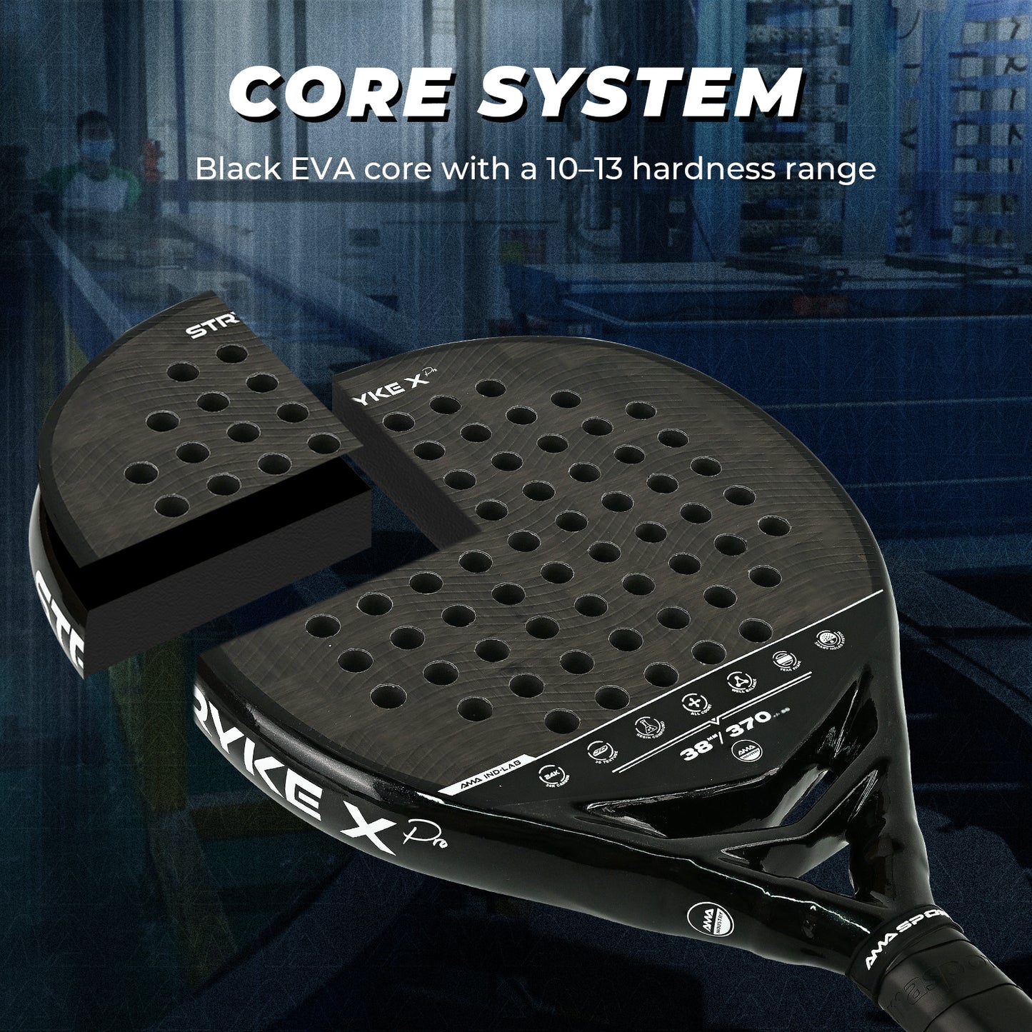AMA SPORT STRYKE Padel Racket-JP91-Teardrop