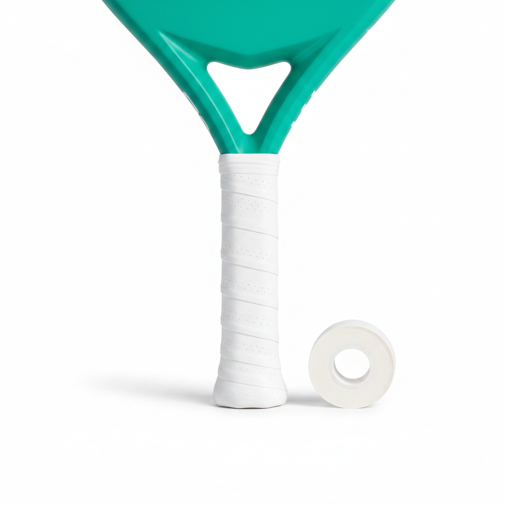 Teal racket white grip