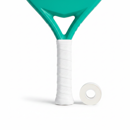 Teal racket white grip